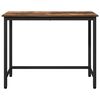 vidaXL table Ch&ecirc;ne fum&eacute; 80 x 50 x 76,5 cm Bois d'ing&eacute;nierie et acier