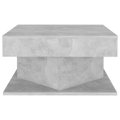 vidaXL Table basse Gris béton 57x57x30 cm Aggloméré
