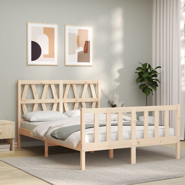 vidaXL Cadre de lit sans matelas 140x200 cm bois massif de pin