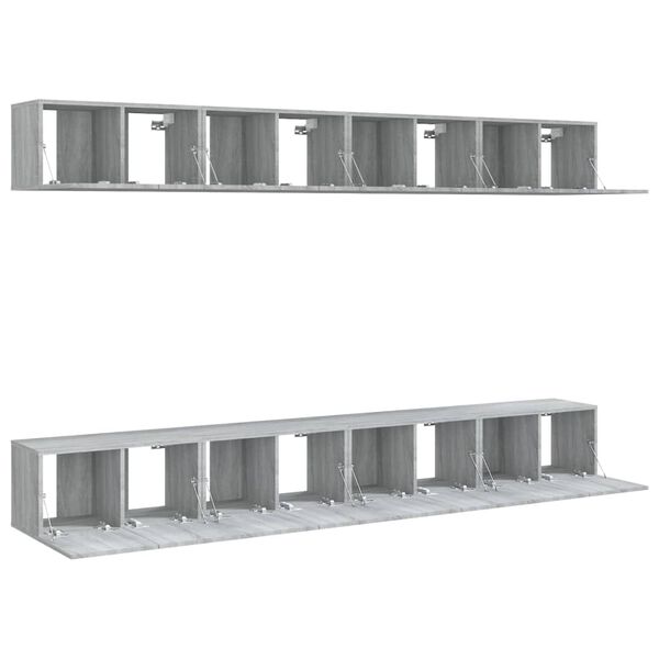 vidaXL Meubles TV 8 pcs Sonoma gris 60x30x30 cm Bois d'ing&eacute;nierie