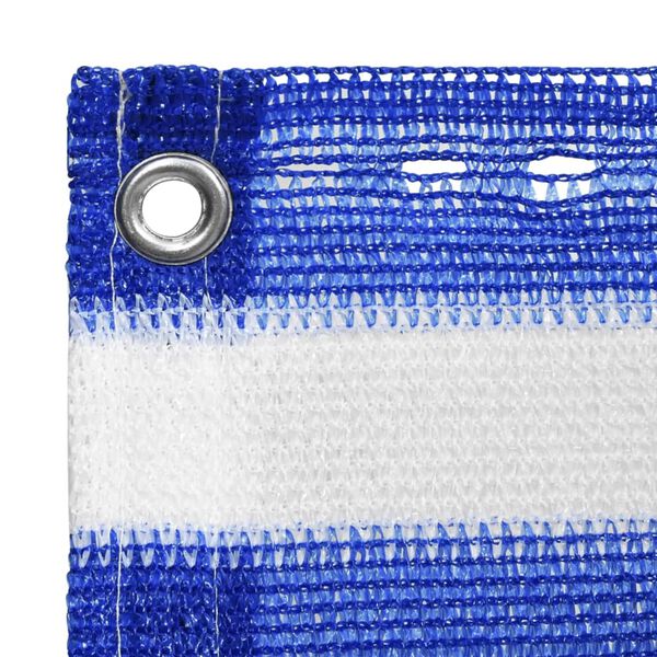 vidaXL Écran de balcon Bleu et blanc 120x300 cm PEHD