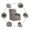 vidaXL Fauteuil inclinable &eacute;lectrique Taupe Tissu
