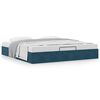 VidaXL Cadre de lit ottoman sans matelas bleu fonc&eacute; 160x200 cm velours