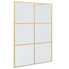 vidaXL Mur de Douche &agrave; L'Italienne Dor&eacute; 140 x 195 cm verre tremp&eacute;