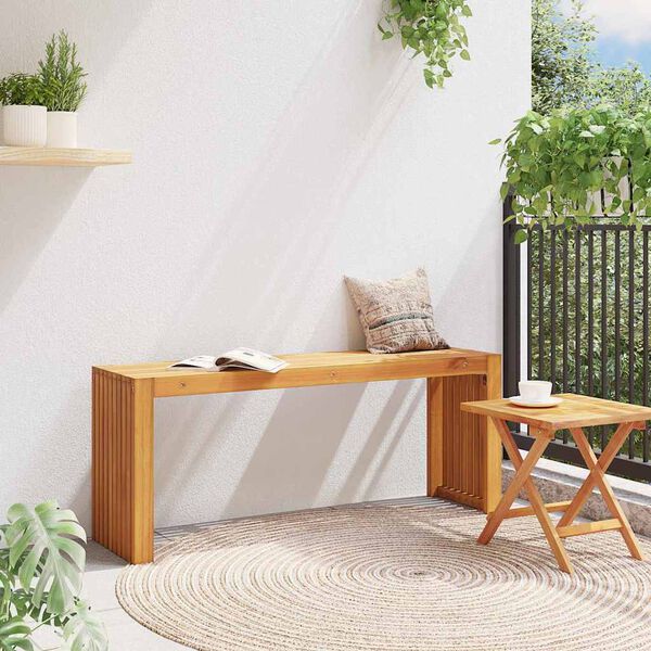 vidaXL banc Huile Naturelle 110 x 30 x 45 cm Bois de teck massif