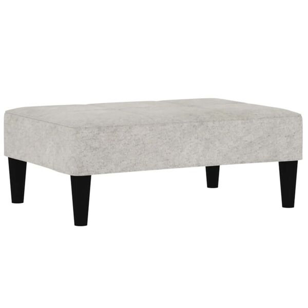 vidaXL Tabouret Gris clair Tissu en microfibre