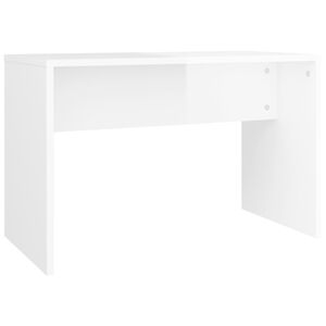 vidaXL Tabouret de toilette Blanc brillant70x35x45cm Bois d'ing&eacute;nierie