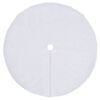 vidaXL Jupe de sapin de No&euml;l blanche 150 cm en fausse fourrure
