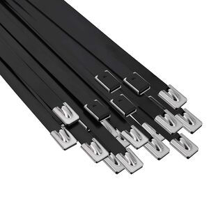 vidaXL Attache de c&acirc;ble 25 pc 7,9 x 700 mm Noir