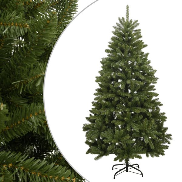 vidaXL Sapin de No&euml;l artificiel &agrave; charni&egrave;res avec support vert 300 cm