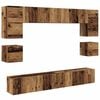 vidaXL Ensemble meuble TV 8 pc Bois Ancien Bois d'ing&eacute;nierie
