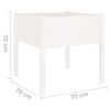 vidaXL Jardinières 2 pcs Blanc 70x70x70 cm Bois de pin massif