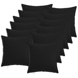 vidaXL Housse de coussin 12 pcs HEERLEN Noir 40 x 40 cm