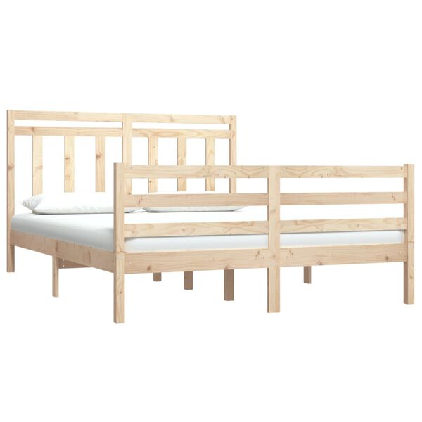 vidaXL Cadre de lit sans matelas 150x200 cm bois massif
