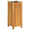 vidaXL Jardini&egrave;re avec doublure 31x31x75 cm bois massif d'acacia