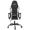 vidaXL Chaise de jeu Noir et blanc Similicuir