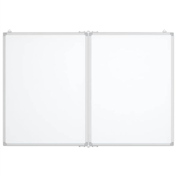 vidaXL Tableau blanc magn&eacute;tique pliable 120x100x1,7 cm aluminium