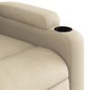 vidaXL Fauteuil inclinable &eacute;lectrique Cr&egrave;me Tissu