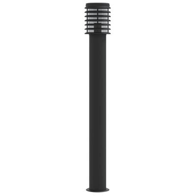 vidaXL Lampadaire d'extérieur noir 110 cm acier inoxydable