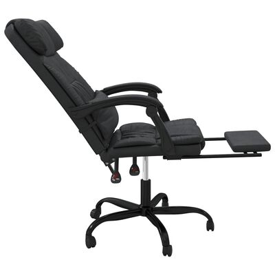 vidaXL Fauteuil inclinable de bureau Noir Similicuir