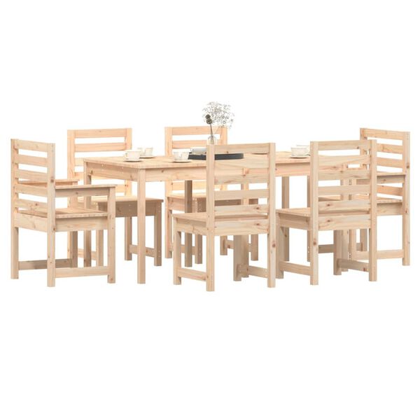 vidaXL Ensemble à manger de jardin 7 pcs bois massif de pin