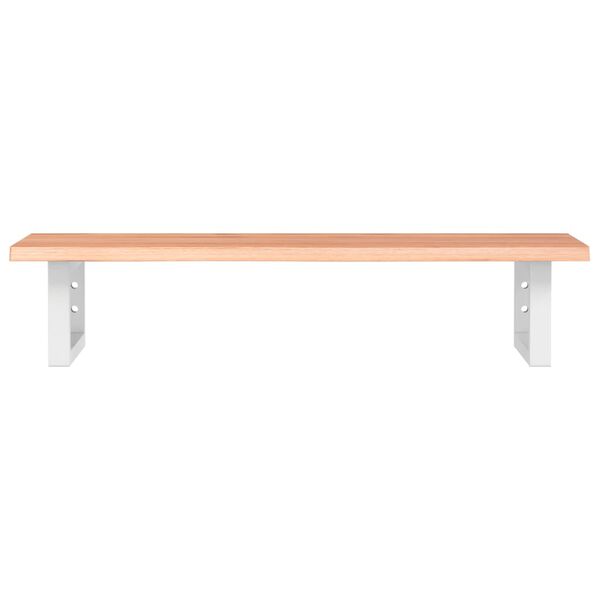 vidaXL Étagère de vasque murale acier et bois de chêne massif