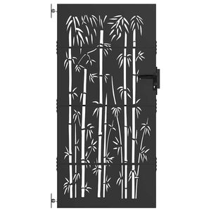 vidaXL Porte de Jardin 85 x 175 cm Acier peint par poudre Noir