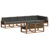 vidaXL Ensemble de canap&eacute;s d'ext&eacute;rieur 8 pc Naturel et Anthracite