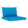 vidaXL Salon de jardin 6 pcs avec coussins bleu clair