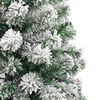 vidaXL Sapin de No&euml;l artificiel &agrave; charni&egrave;res avec neige floqu&eacute;e 210 cm