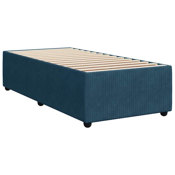 vidaXL Cadre de lit sans matelas bleu 100x200 cm velours