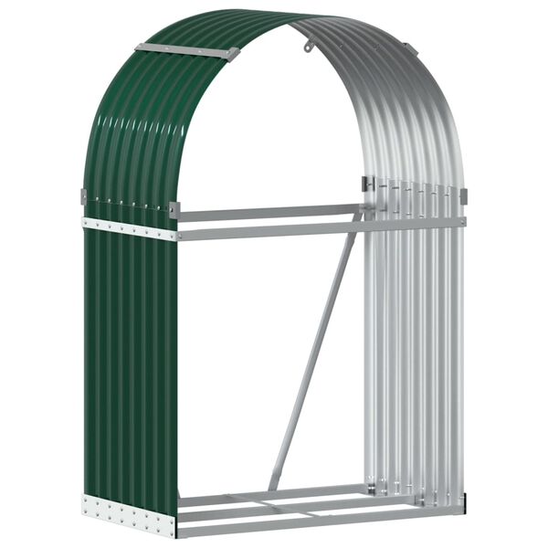 vidaXL Porte-b&ucirc;ches vert 80x45x120 cm acier galvanis&eacute;