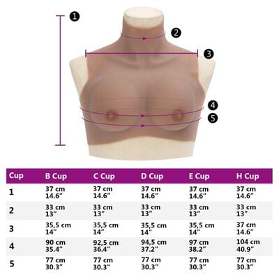 vidaXL Plastron en silicone marron pâle coupe B