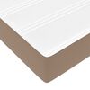 vidaXL Cadre de lit avec matelas Cappuccino 120 x 200 cm tissu