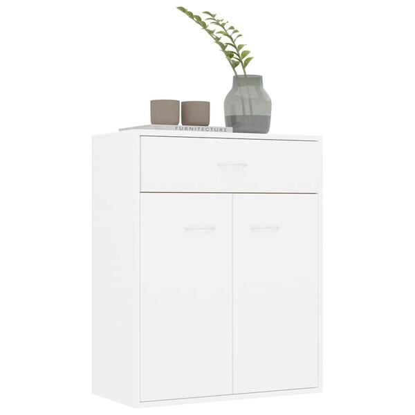 vidaXL Buffet blanc 60x30x75 cm bois d'ing&eacute;nierie