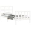 vidaXL Cadre de lit sans matelas blanc bois de pin massif