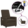 vidaXL Fauteuil de massage Marron Tissu