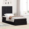 vidaXL Cadre de lit ottoman avec matelas noir 90x200 cm velours