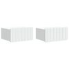 vidaXL Cabinet de chevet mural 2 pcs Blanc 49 x 34,5 x 24 cm