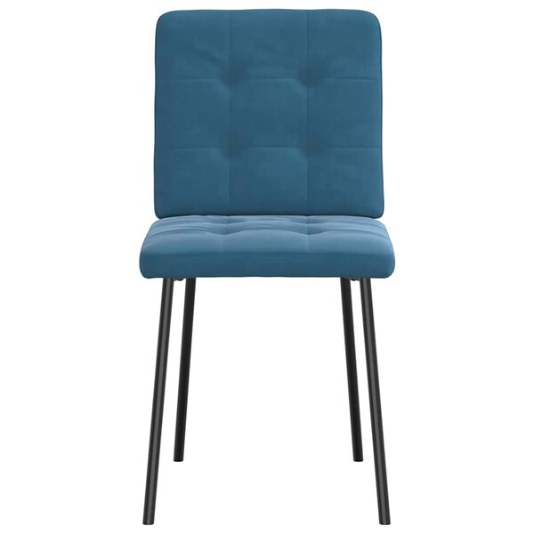vidaXL Chaises &agrave; manger lot de 6 bleu velours