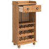 vidaXL Cabinet à vin ASKIM Marron 57 x 37 x 114 cm Bois massif en pin