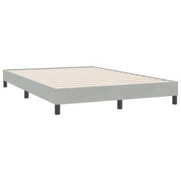 vidaXL Sommier &agrave; lattes de lit sans matelas gris clair 140x220cm