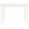 vidaXL Table de jardin blanc 203,5x100x76 cm bois massif de pin