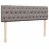 vidaXL Lit ottoman avec matelas taupe 140x200 cm tissu