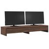 vidaXL Support de moniteur avec tiroirs ch&ecirc;ne marron bois d'ing&eacute;nierie