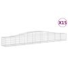 vidaXL Paniers &agrave; gabions arqu&eacute;s 15 pcs 400x50x40/60 cm Fer galvanis&eacute;
