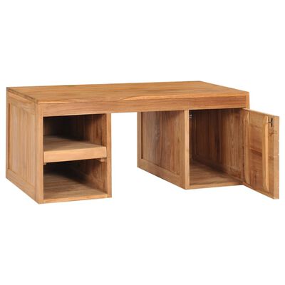 vidaXL Table basse 90x50x40 cm bois de teck massif