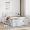 VidaXL Cadre de lit ottoman avec matelas blanc 120x200 cm similicuir