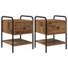 vidaXL Table de chevet 2 pc Bois ancien Bois d'ing&eacute;nierie