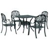 vidaXL Ensemble &agrave; manger de jardin 5 pcs vert aluminium coul&eacute;